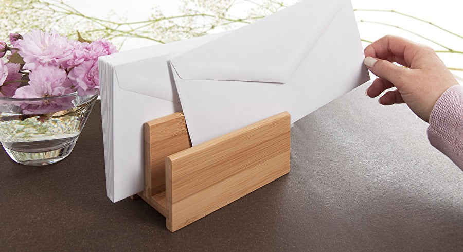 WEDO Stehsammler – 2 Fächer, natur, Bambus