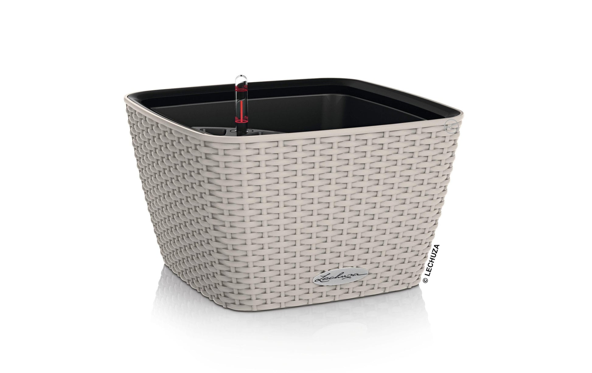 LECHUZA Pflanzgefäss – 30 × 18 × 30 cm – Kunststoff, sandbraun