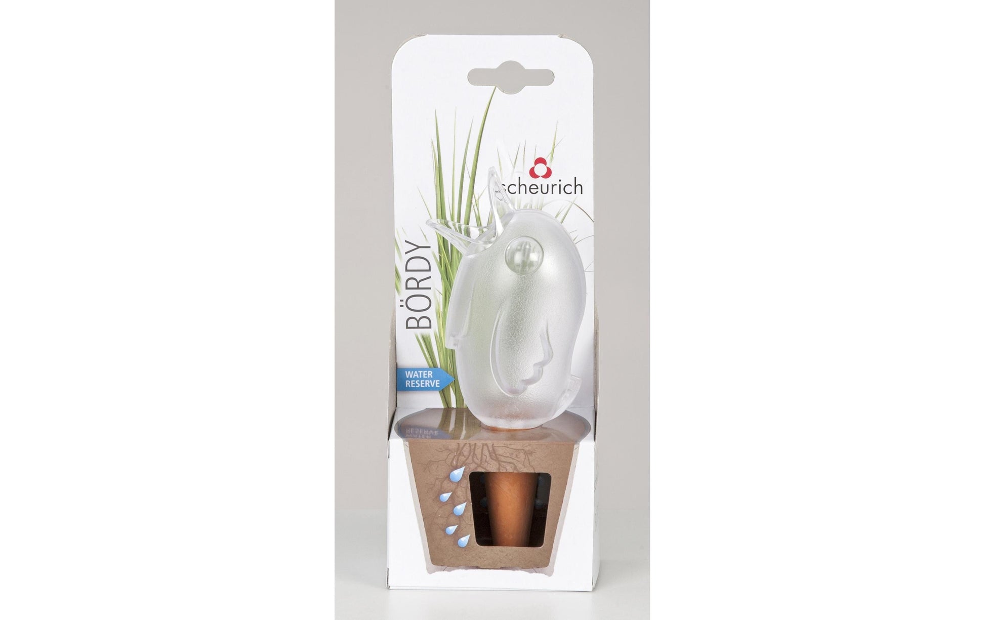 Scheurich Bördy S Wasserspender – 16 × 5 × 5 cm – Kunststoff, transparent