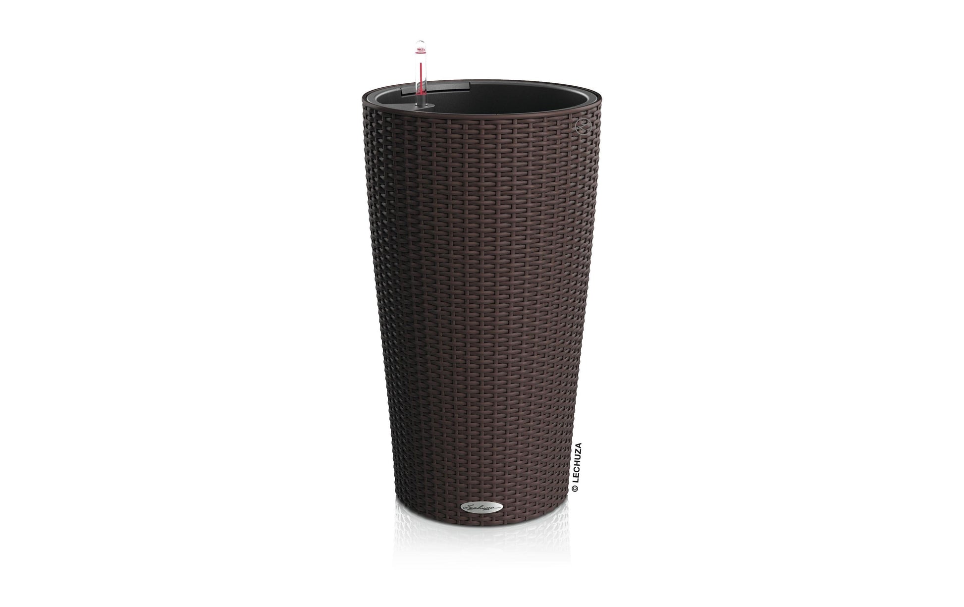 LECHUZA CILINDRO Pflanzgefäss – Ø 23 × 41 cm – Kunststoff, braun