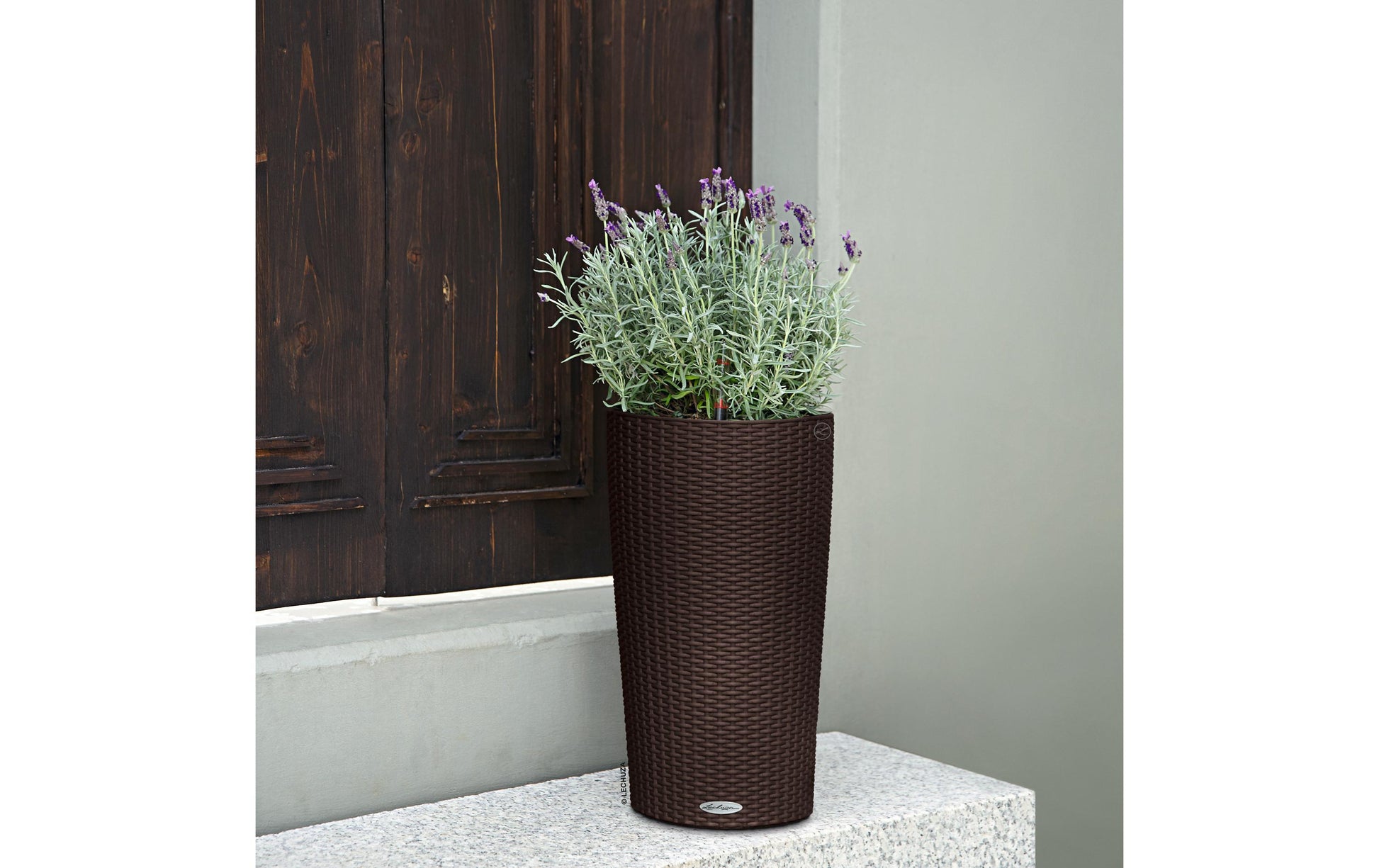LECHUZA CILINDRO Pflanzgefäss – Ø 23 × 41 cm – Kunststoff, braun