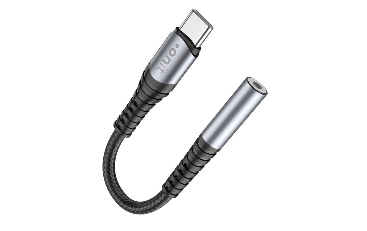 ONIT Adapterkabel – USB-C auf 3,5 mm Klinke 0,13 m – für USB-C Geräte