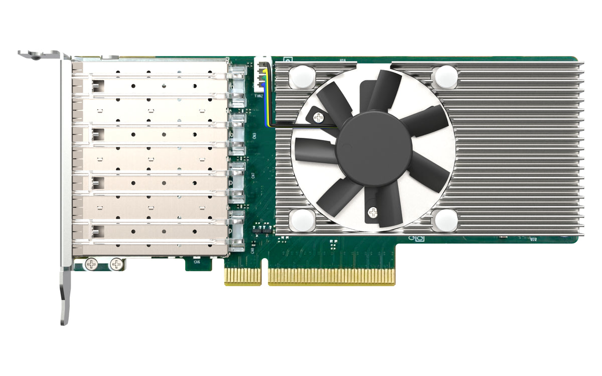 QNAP QXG-25G4SF-BCM – PCIe 25GbE SFP+-Karte – 4×SFP+ 25,0 Gbit/s