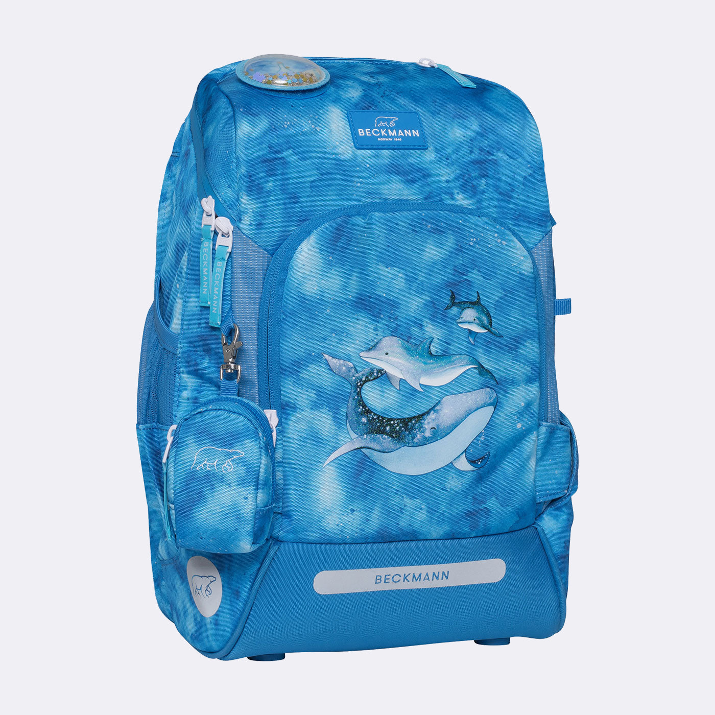 Beckmann Schulrucksack Active Air Flx – 6-teilig – Ocean – Recycelte Materialien – B 26,0×H 39,0×T 22,0 cm