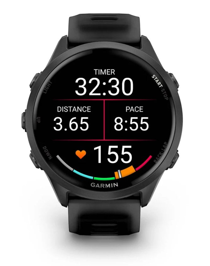 Garmin Forerunner 570 47 mm GPS – Aluminium Schwarz, Sportarmband, 50 m, für Android, iOS