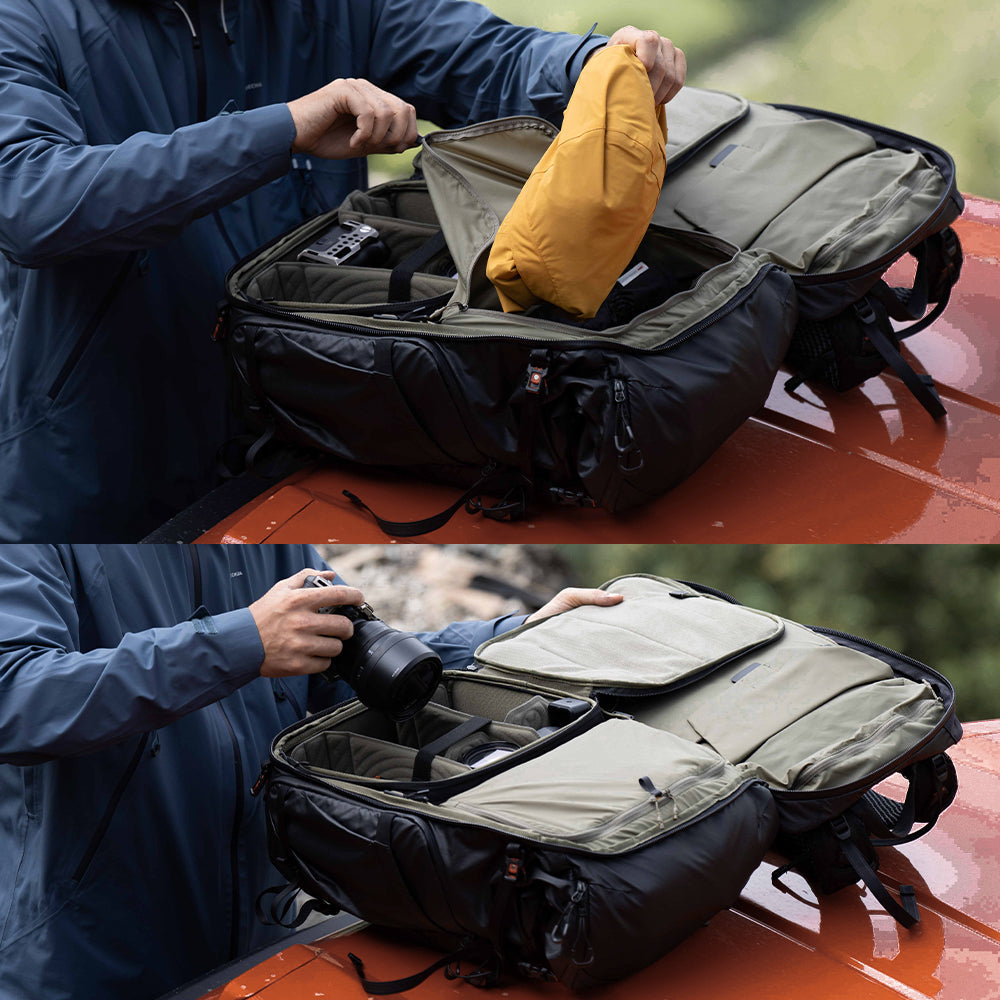 PGYTECH OnePro Flex 40 L Kamerarucksack – Cordura/Polyamid, spritzwassergeschützt – Schwarz