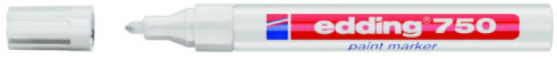 Edding 750 Paint Marker – 2–4 mm – weiss – für Metall, Glas und Kunststoff