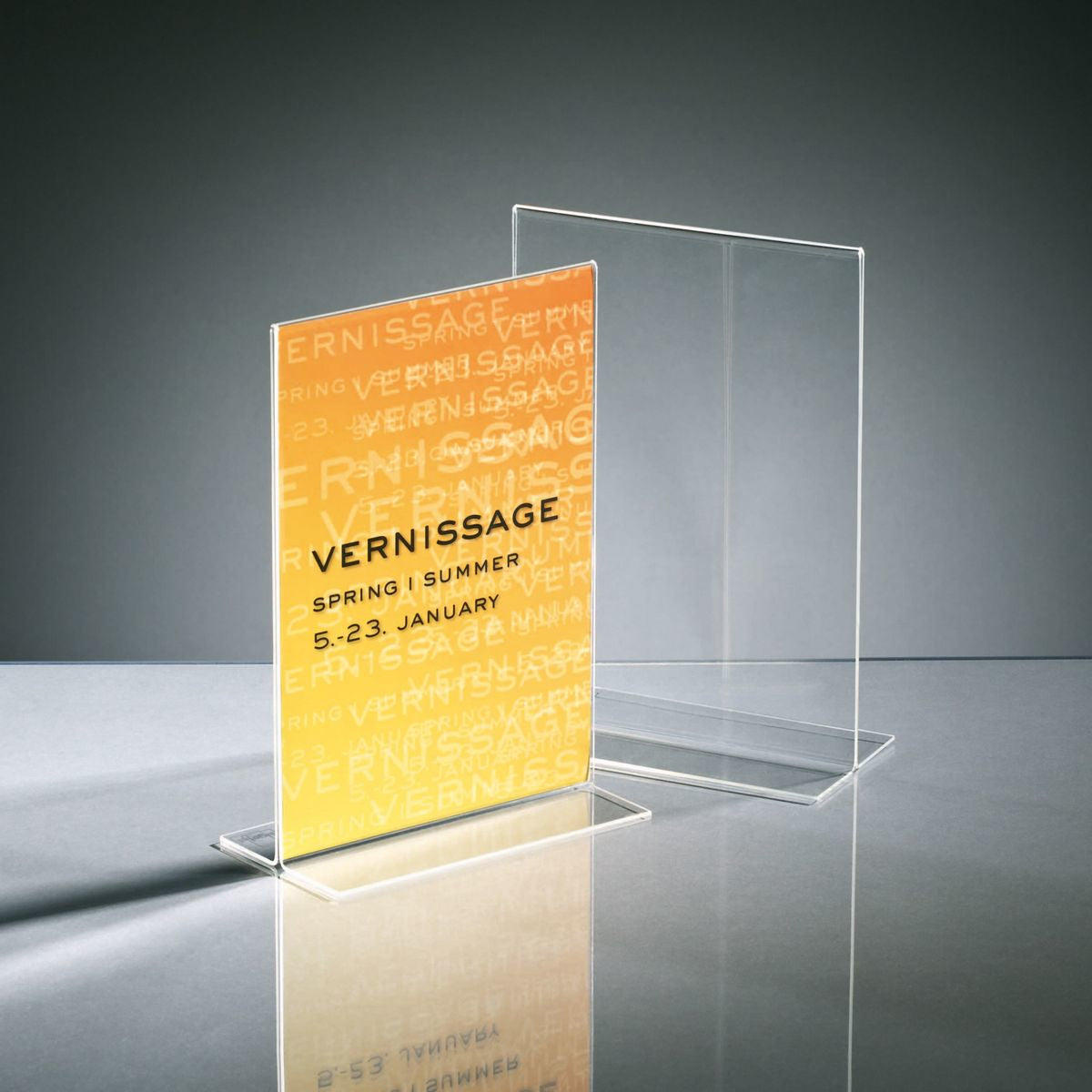 Sigel Tischaufsteller – für A5 – beidseitig – transparent – Acryl – 150×215×53 mm – 1 Stk.