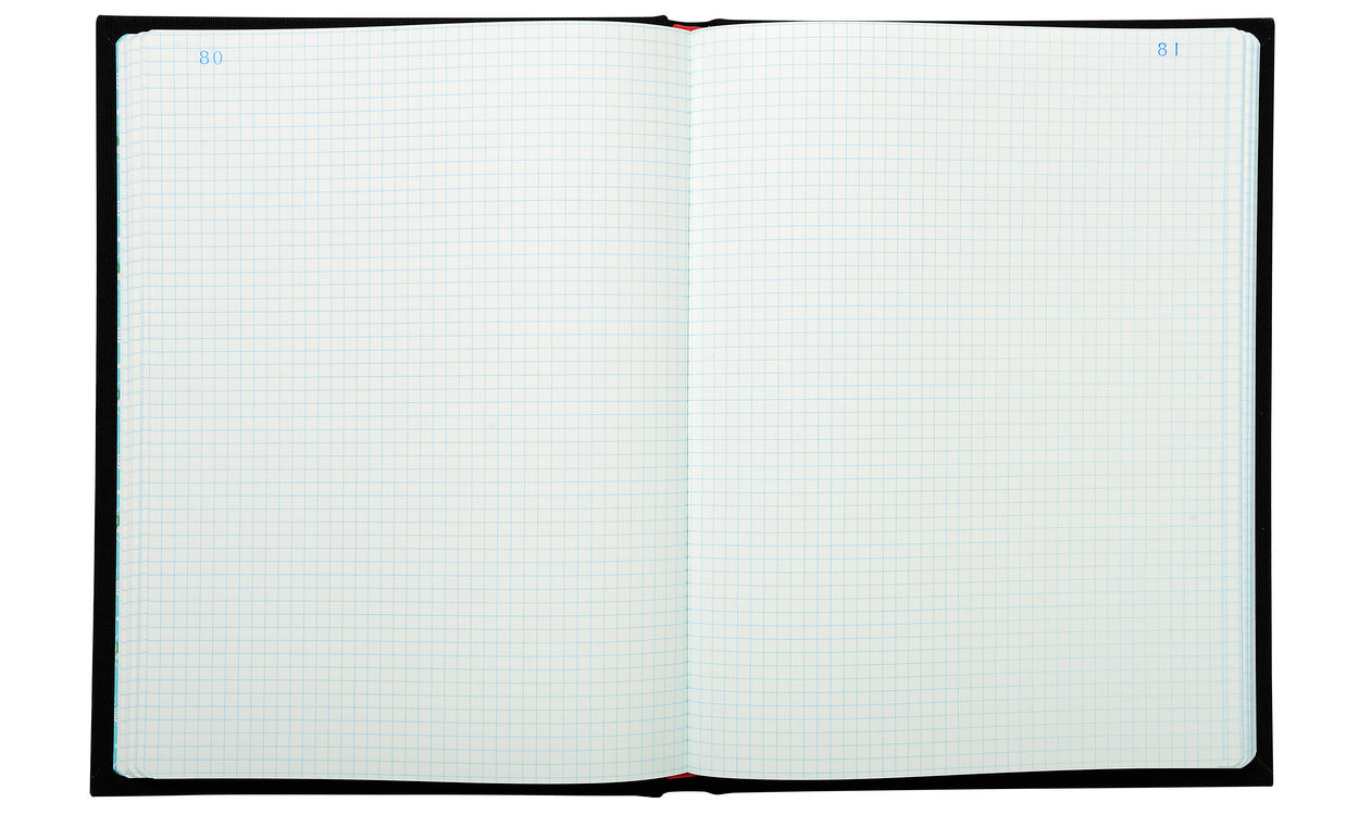 Exacompta Notizblock – A4 – kariert – 300 Blatt – 110 g/m² – Hardcover, nummeriert, schwarz
