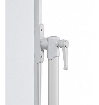 Franken Whiteboard – 150 × 100 cm, lackierter Stahl, magnetisch, Aluminiumrahmen, silber, mit Ständer, drehbar