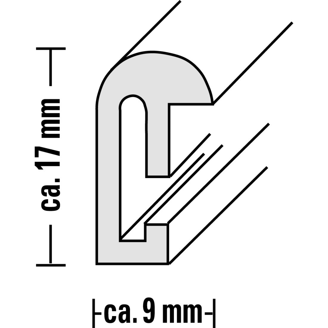 Hama Bilderrahmen – für 30 × 45 cm – Kunststoff, silber