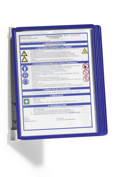 Durable Sichttafelsystem, für A4, Polypropylen, blau, 360 × 325 × 260 mm