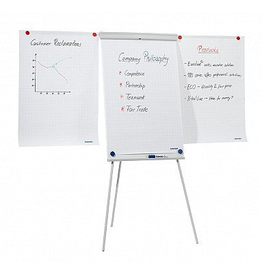Franken Flipchart X-tra Line Standard Plus – 68 × 105 cm, grau, weiss, Kunststoff