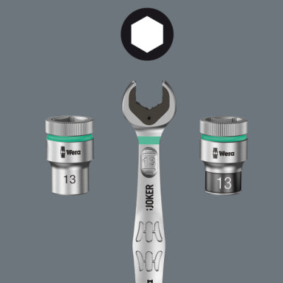Wera Joker – Maul-Ringratschen-Schlüssel 13 mm Joker SW 13 SB