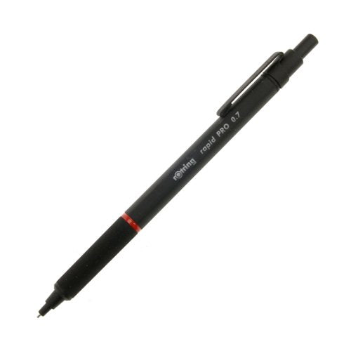 Rotring Rapid PRO Druckbleistift – 0,7 mm – Metall – Schwarz – mit Spitzer