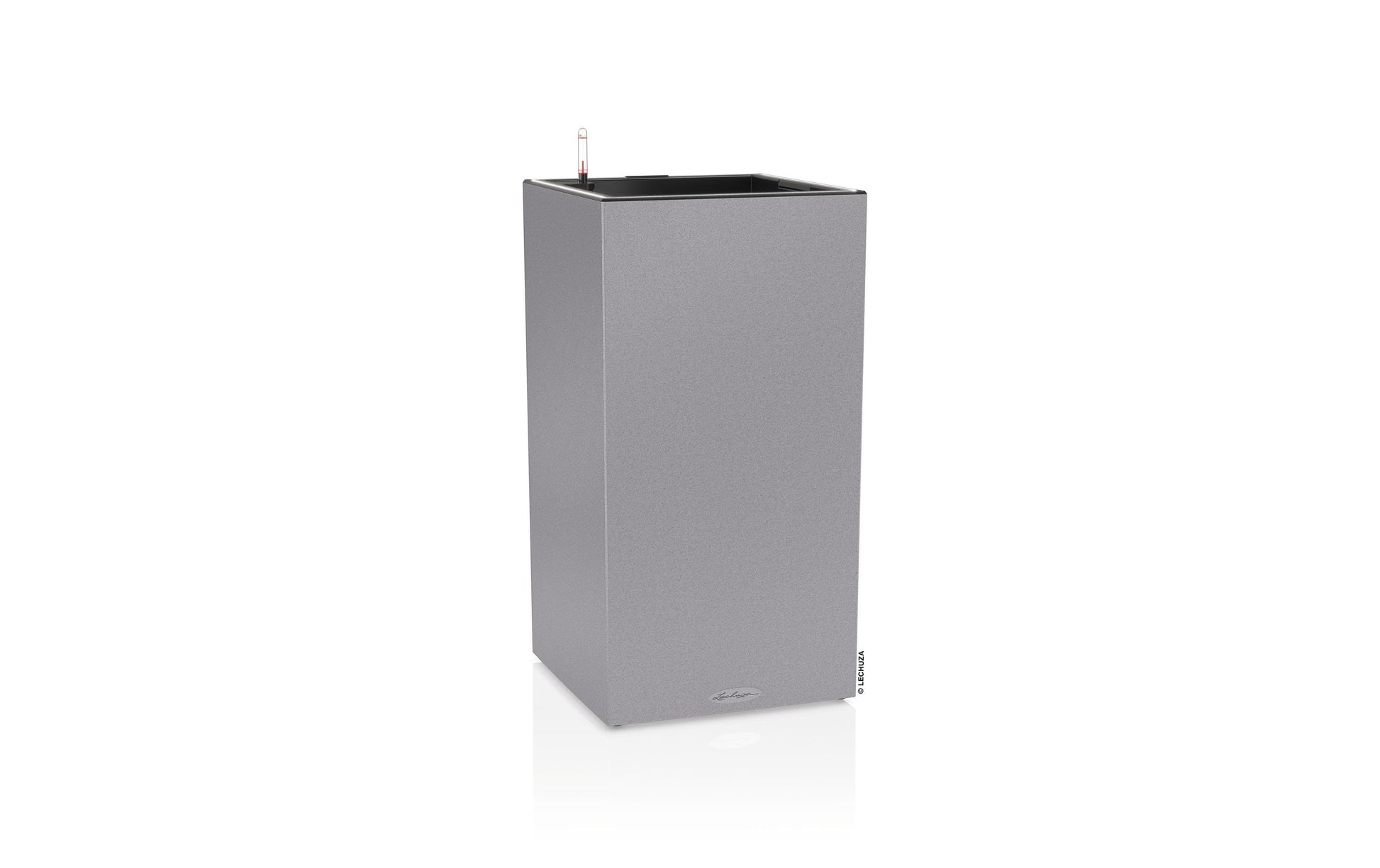LECHUZA CANTO Stone Pflanzkübel – 40 × 76 × 40 cm – Kunststoff, grau