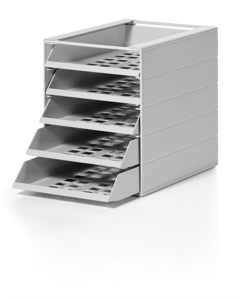 Durable Briefkorb – für C4, 5 Fächer, Grau, B 250 × H 322 × T 332 mm, Serie IDEALBOX BASIC