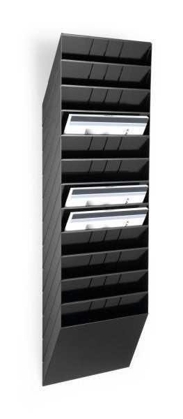 Durable Prospektständer FLEXIBOXX – 12 Fächer, schwarz