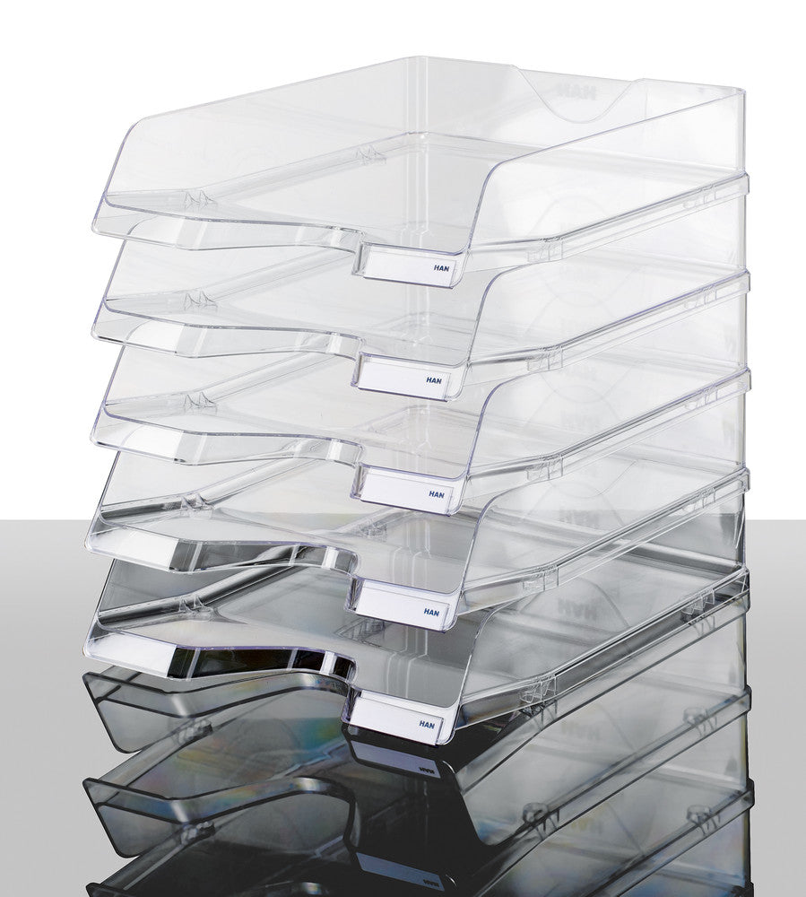 HAN VIVA – Briefkorb-Set für C4, Polystyrol (PS), Transparent, 5er-Set