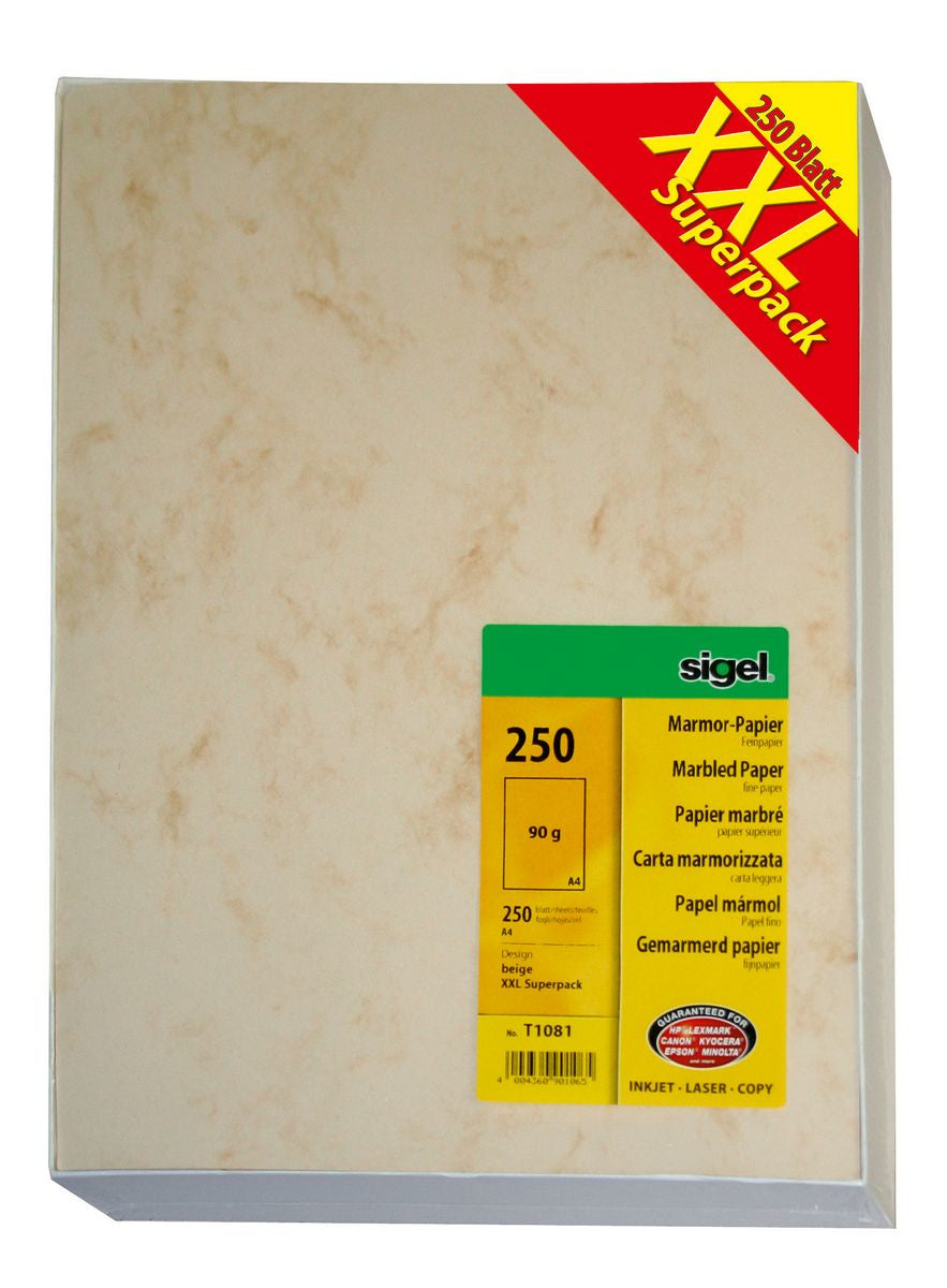Sigel Kopierpapier – A4, Beige – 250 Blatt