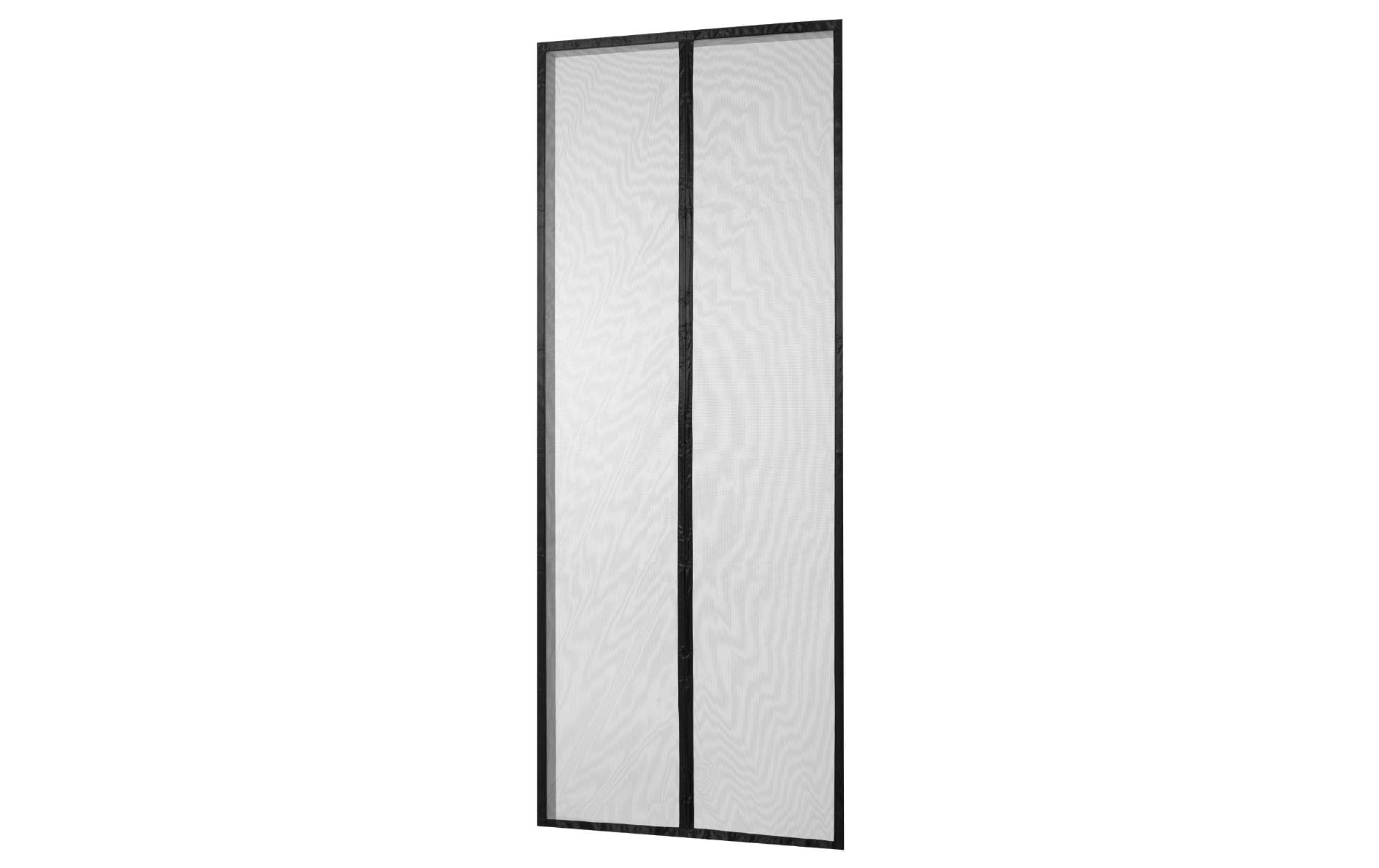 TESA Fliegengitter Tür – 80 × 200 cm – Schwarz – Polyester – Magnetbefestigung – Für Türen