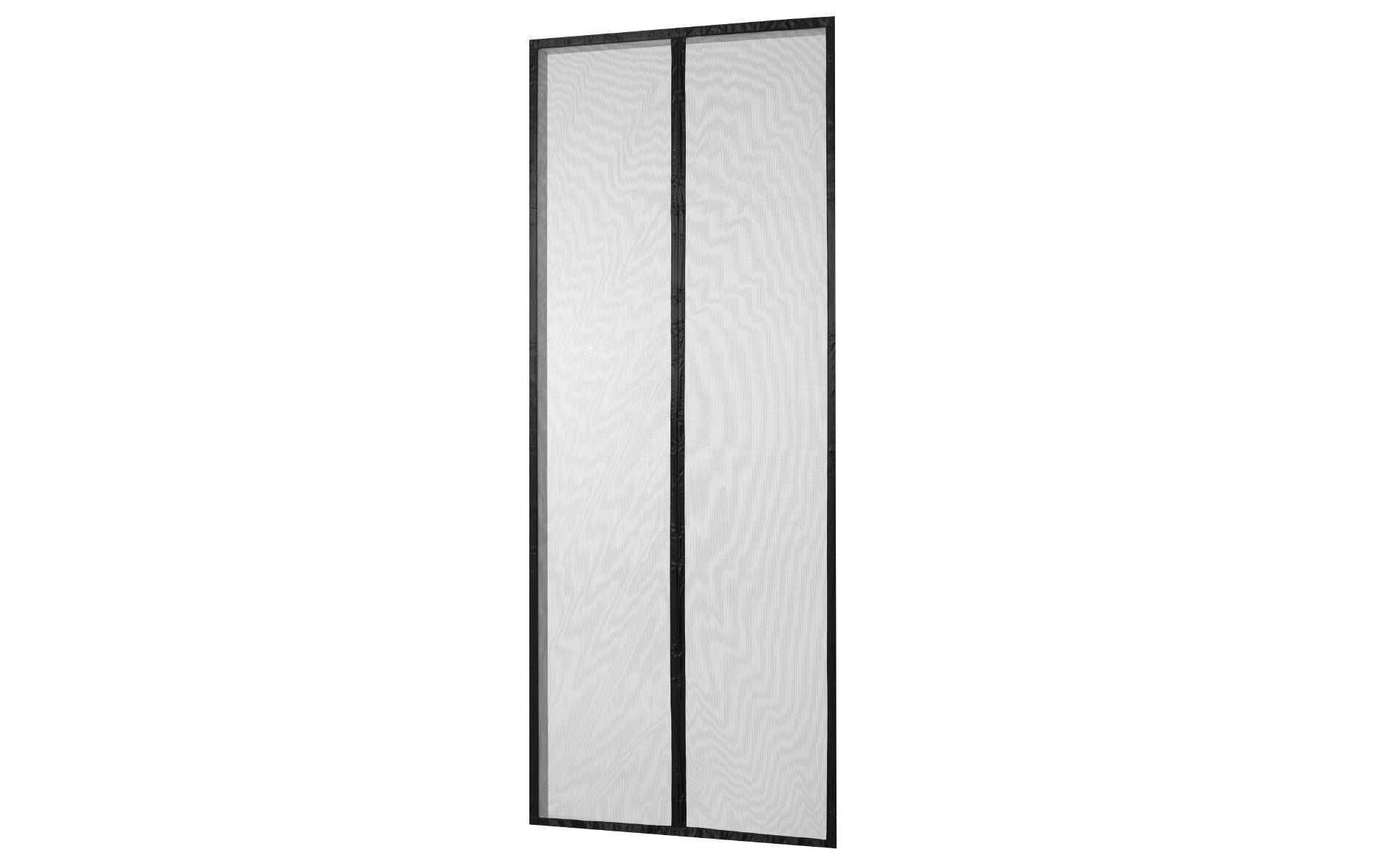 TESA Fliegengitter Tür – 100 × 220 cm – Schwarz – Polyester – Magnetbefestigung – Für Türen
