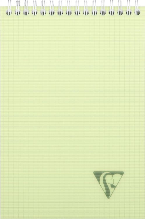 Clairefontaine Notizblock – A5 – Doppelspirale, Transparenter PP-Deckel, Satiniertes Papier, Mehrfarbig, 5 Stück