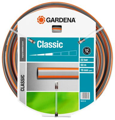 Gardena Classic Gartenschlauch – Ø 19 mm × 50 m, PVC, max. 22 bar, Grau/Orange