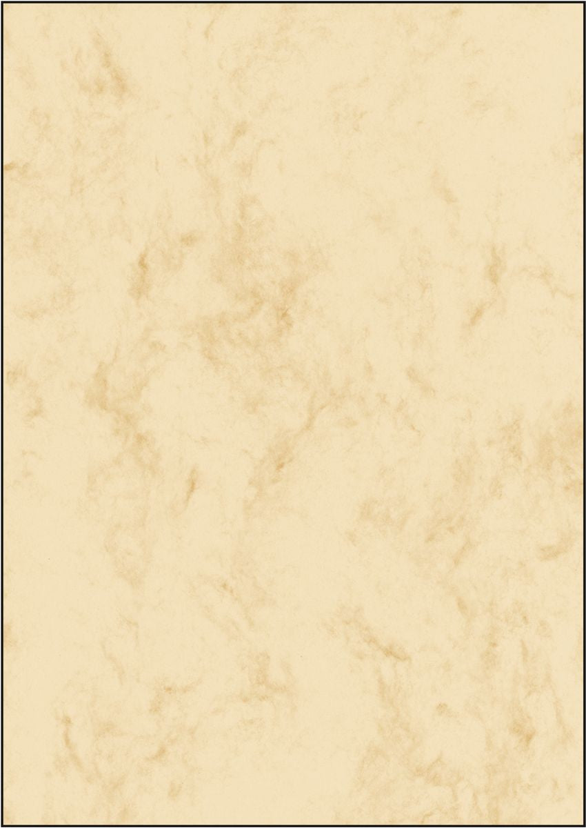 Sigel Marmorpapier Beige – A4, 90 g/m², 25 Blatt
