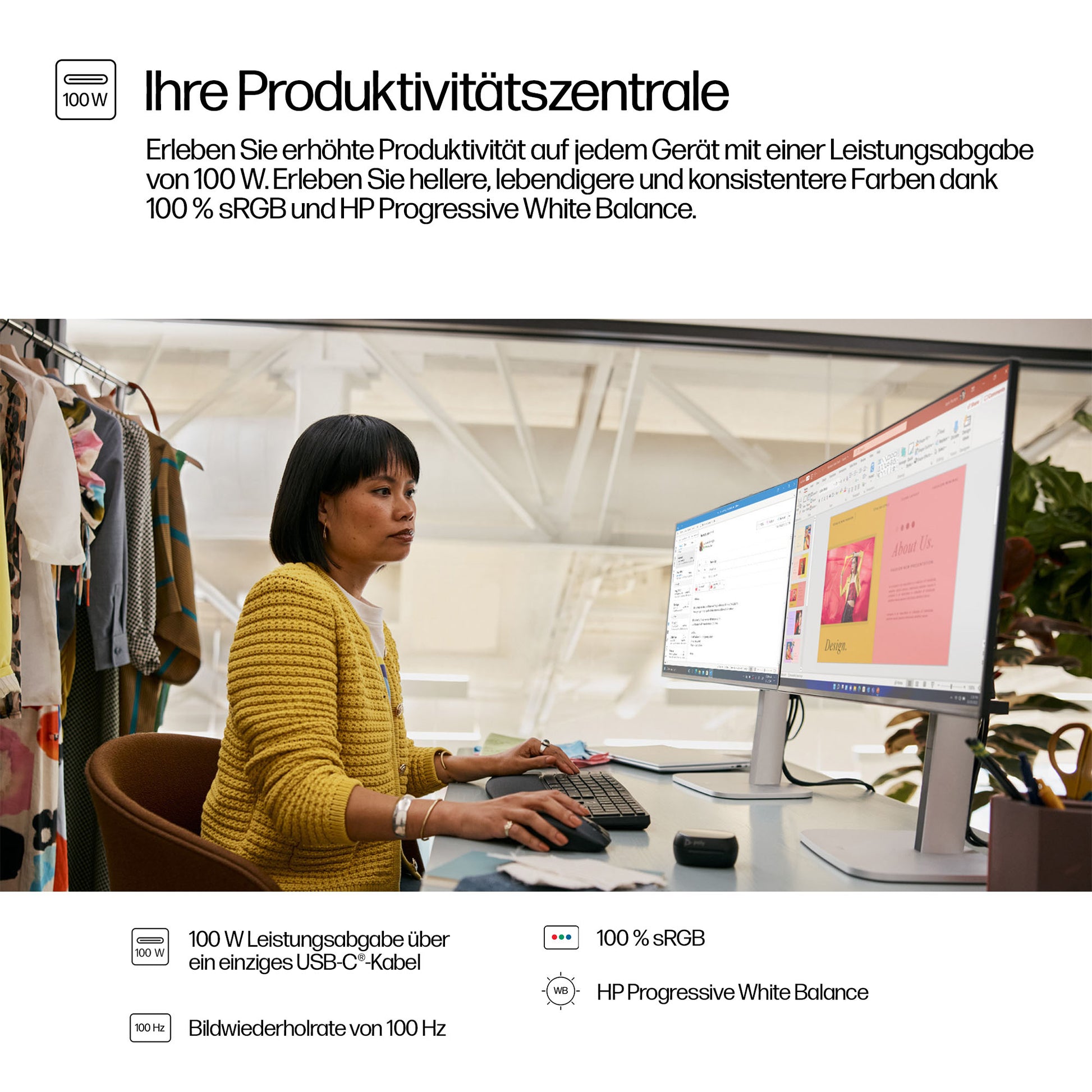 HP S5 PRO 524PU – Monitor, 1920 × 1080 (Full HD), USB-C