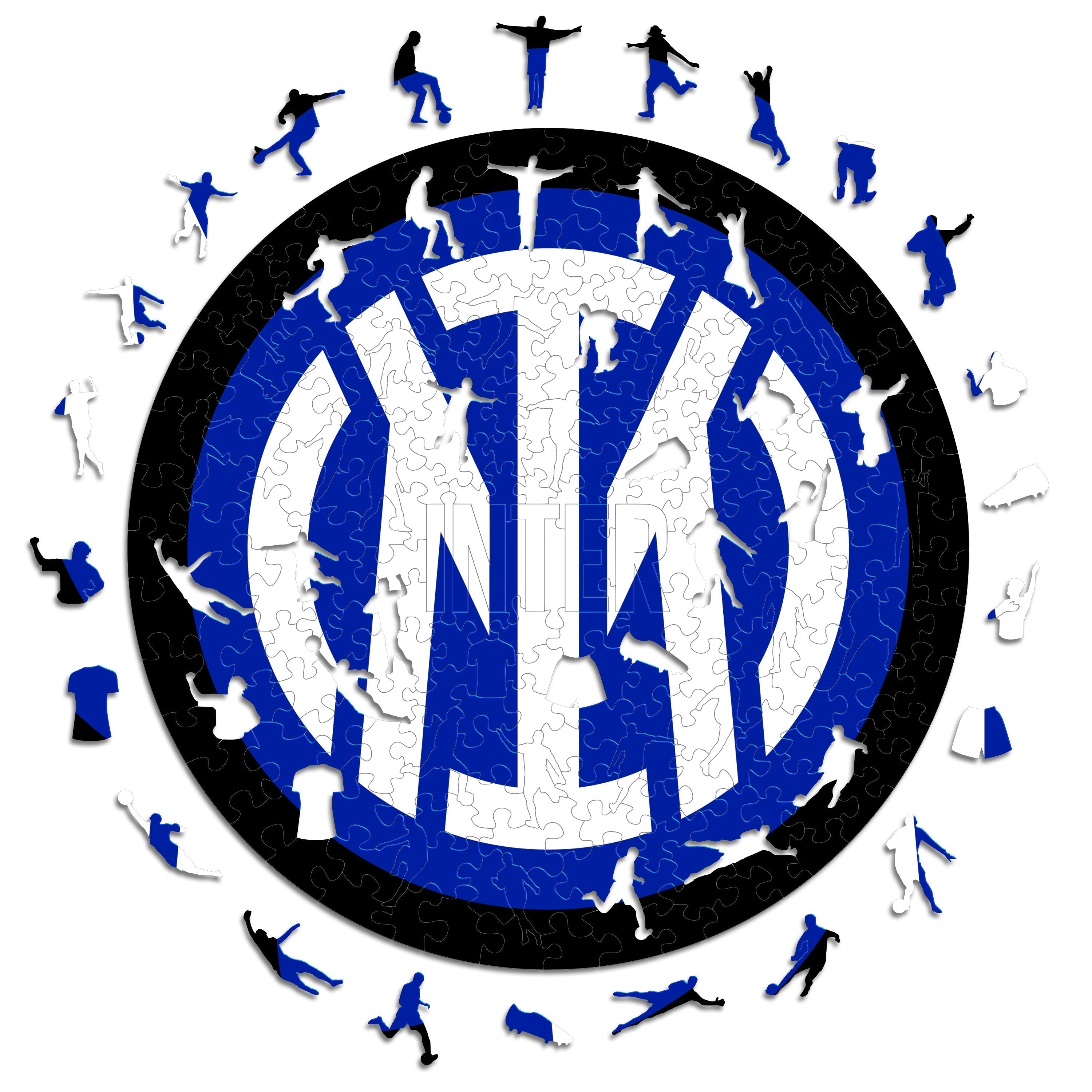 Iconic Puzzles Puzzle FC Inter Mailand Logo – 270 Teile – 37,5 × 37,5 cm – ab 10 J. – Holz