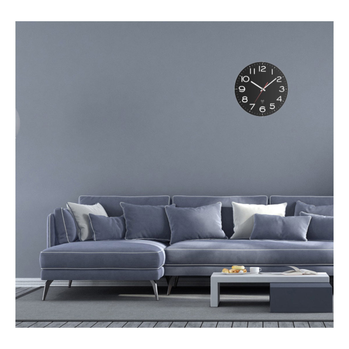 TFA-Dostmann TFA Dostmann Wanduhr – Funk, analog, Ø 31 cm, schwarz, Kunststoff