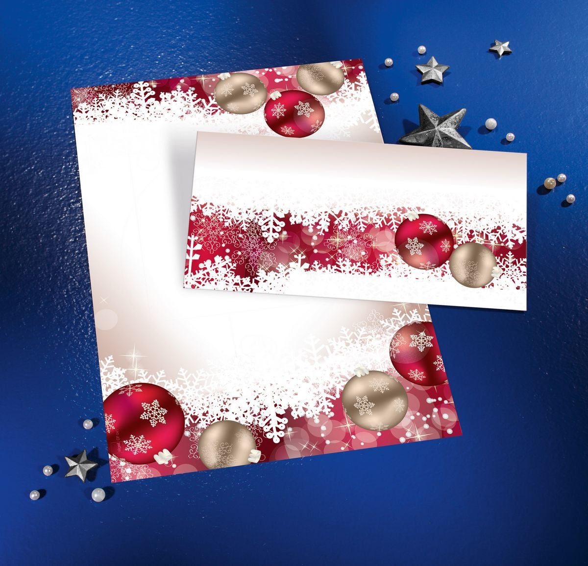 Sigel Weihnachts-Couvert C5/6, Frozen, mehrfarbig, Nassklebung, 90 g/m², mit Innendruck – 50 Stk.