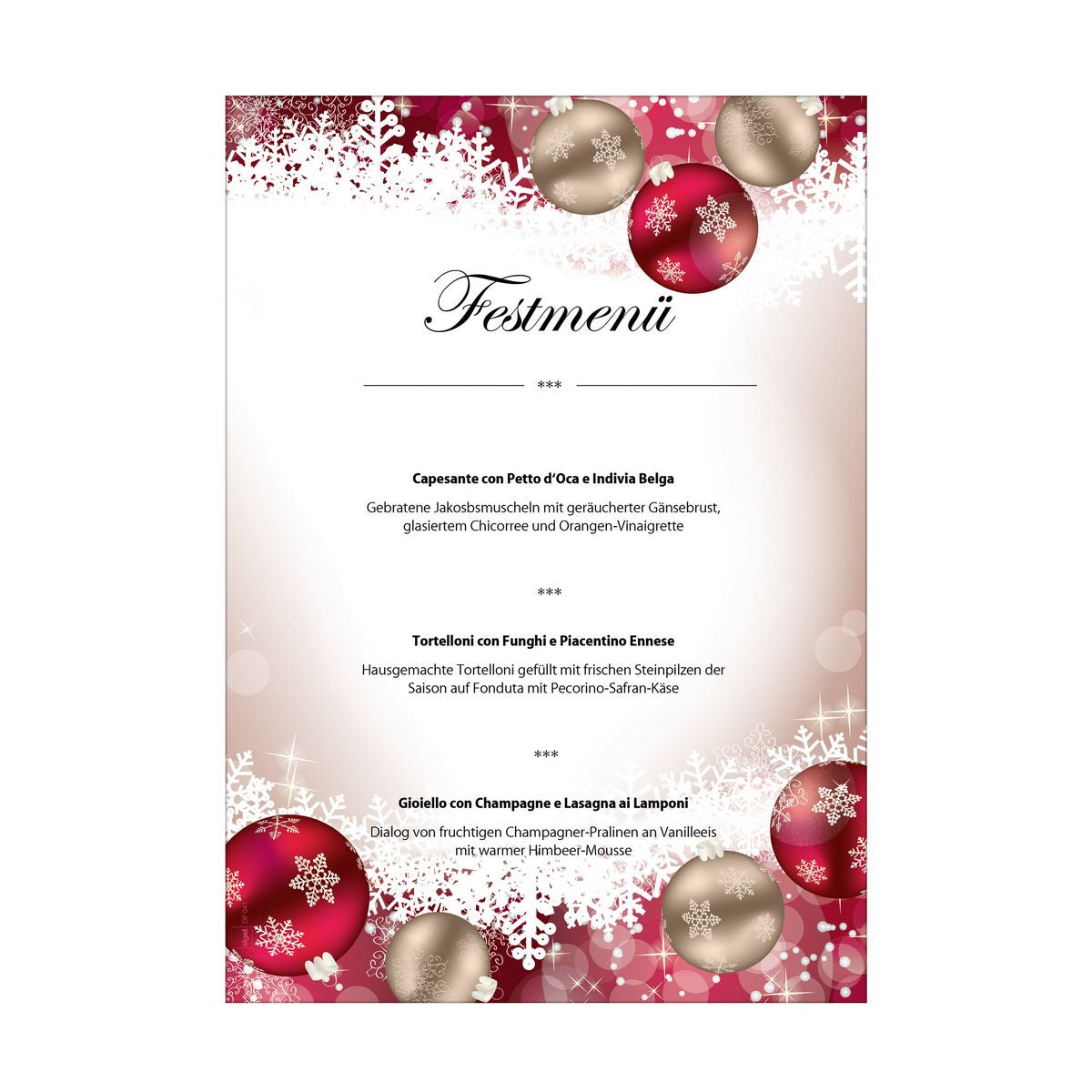 Sigel Motivpapier Weihnachtsmotiv, Pink, Rot – A4, 90 g/m², 100 Blatt