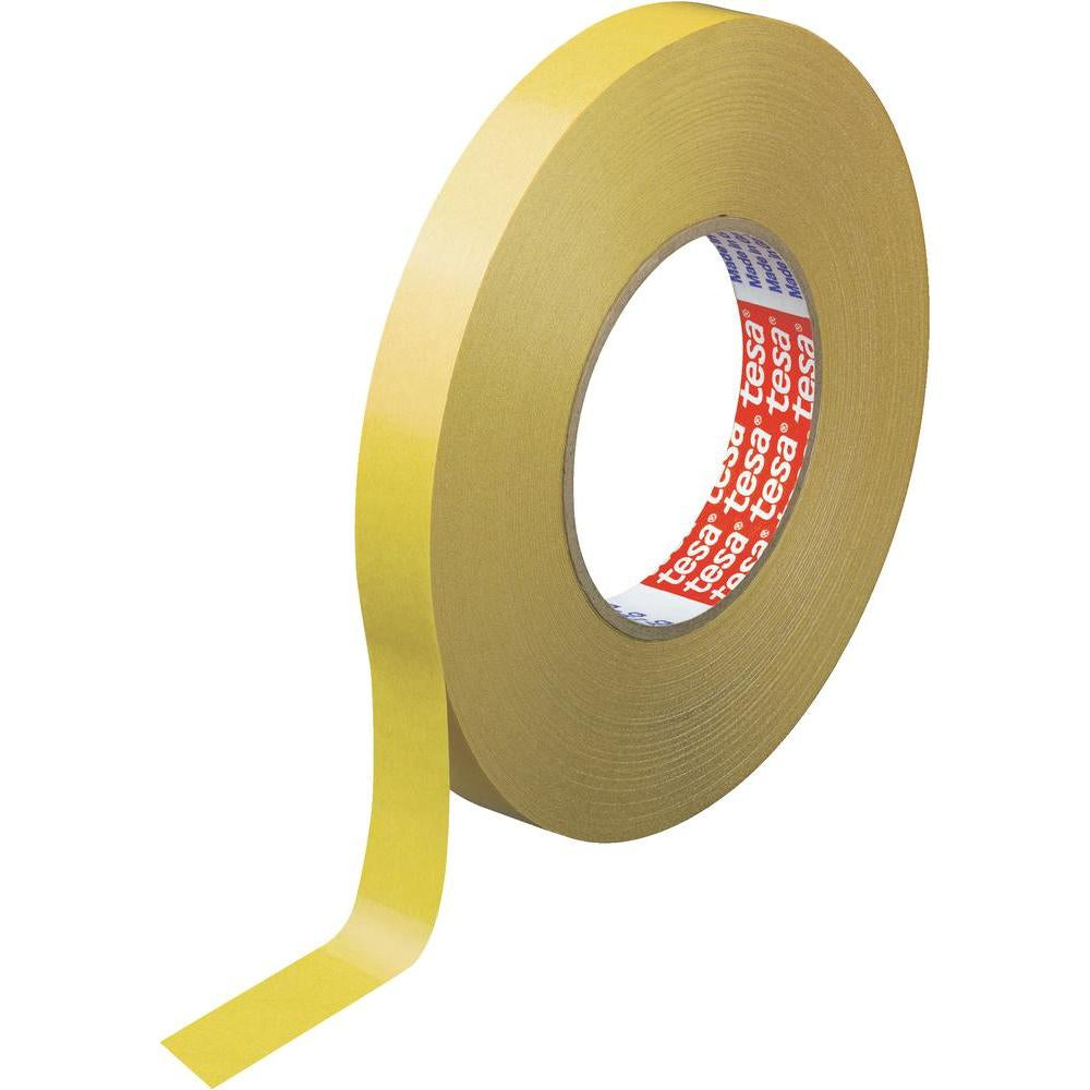 tesafix Doppelseitiges Klebeband – 25 mm × 50 m, weiss, PVC, 1 Stück