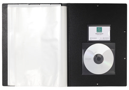 Exacompta Sichtbuch Exaview A4, 40 Hüllen, PP, 2 mm, schwarz