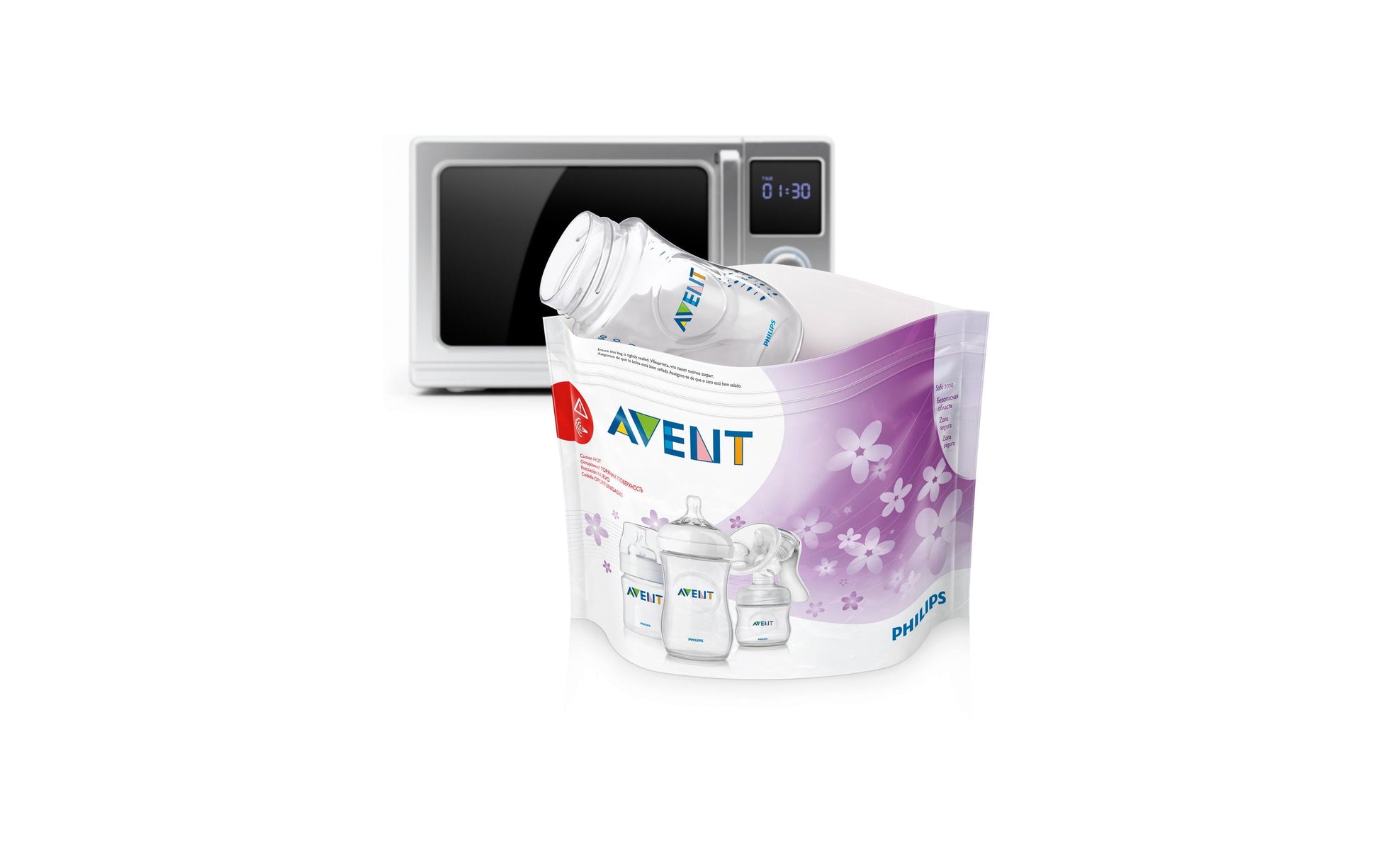 Philips AVENT Sterilisationsbeutel für Mikrowelle, 27,8 × 21,0 cm, PET