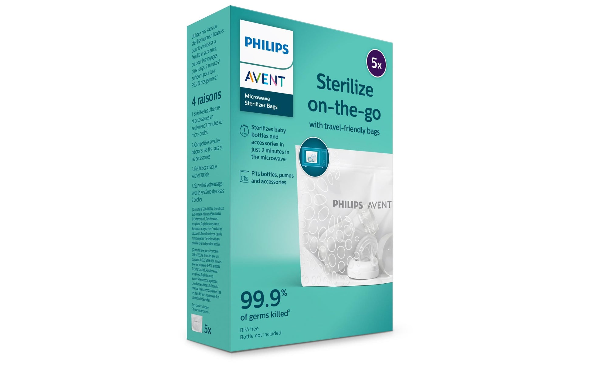Philips AVENT Sterilisationsbeutel für Mikrowelle, 27,8 × 21,0 cm, PET