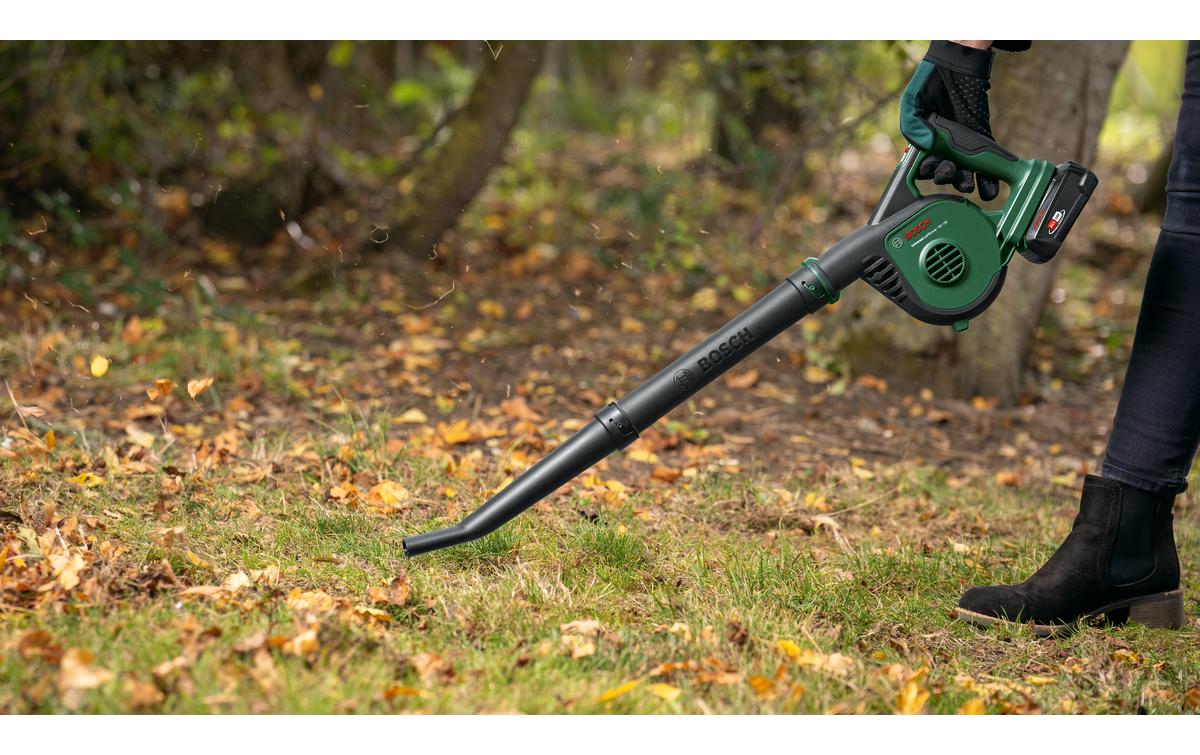 Bosch UniversalLeafBlower Laubbläser – 18 V – Luftstrom 245 km/h – Solo – POWER FOR ALL