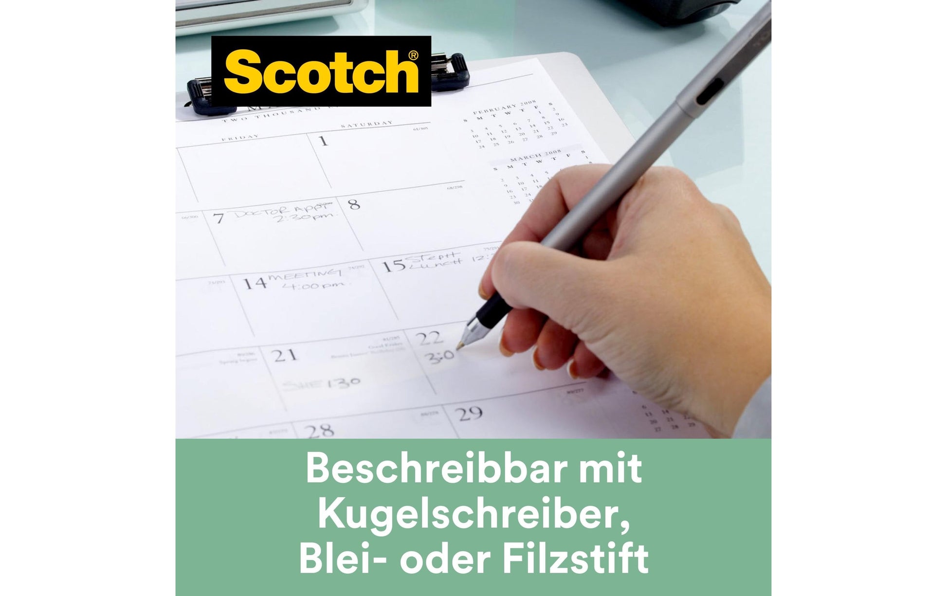 Scotch Tischabroller – für Rollenbreite bis 19 mm, für Bandlänge bis 33 m, Kunststoff, schwarz, inkl. 3 Rollen