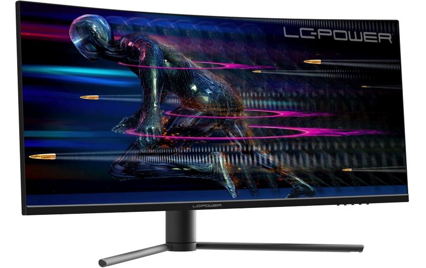 LC-Power LC-M34-UWQHD-165-C – Monitor, 34", 165 Hz, 350 cd/m², Gebogen, Höhenverstellbar, VESA 75 × 75, Schwarz