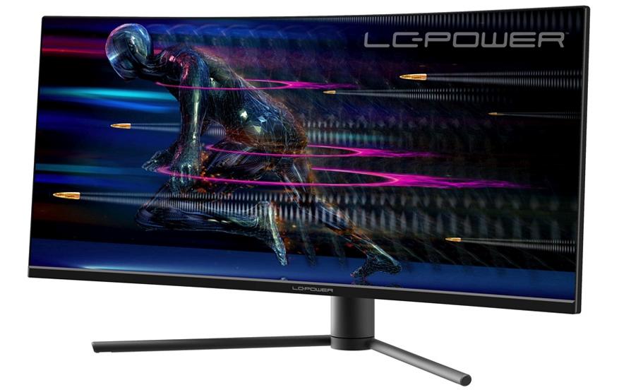LC-Power LC-M34-UWQHD-165-C – Monitor, 34", 165 Hz, 350 cd/m², Gebogen, Höhenverstellbar, VESA 75 × 75, Schwarz