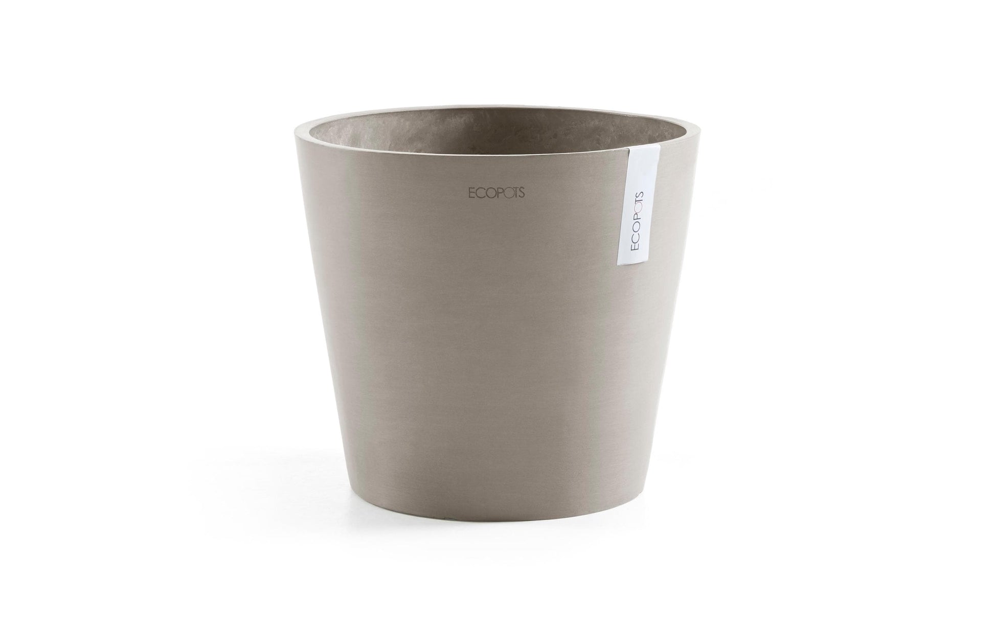 Ecopots Pflanzentopf – Ø 40 × 35 cm – Recycling-Kunststoff, Taupe