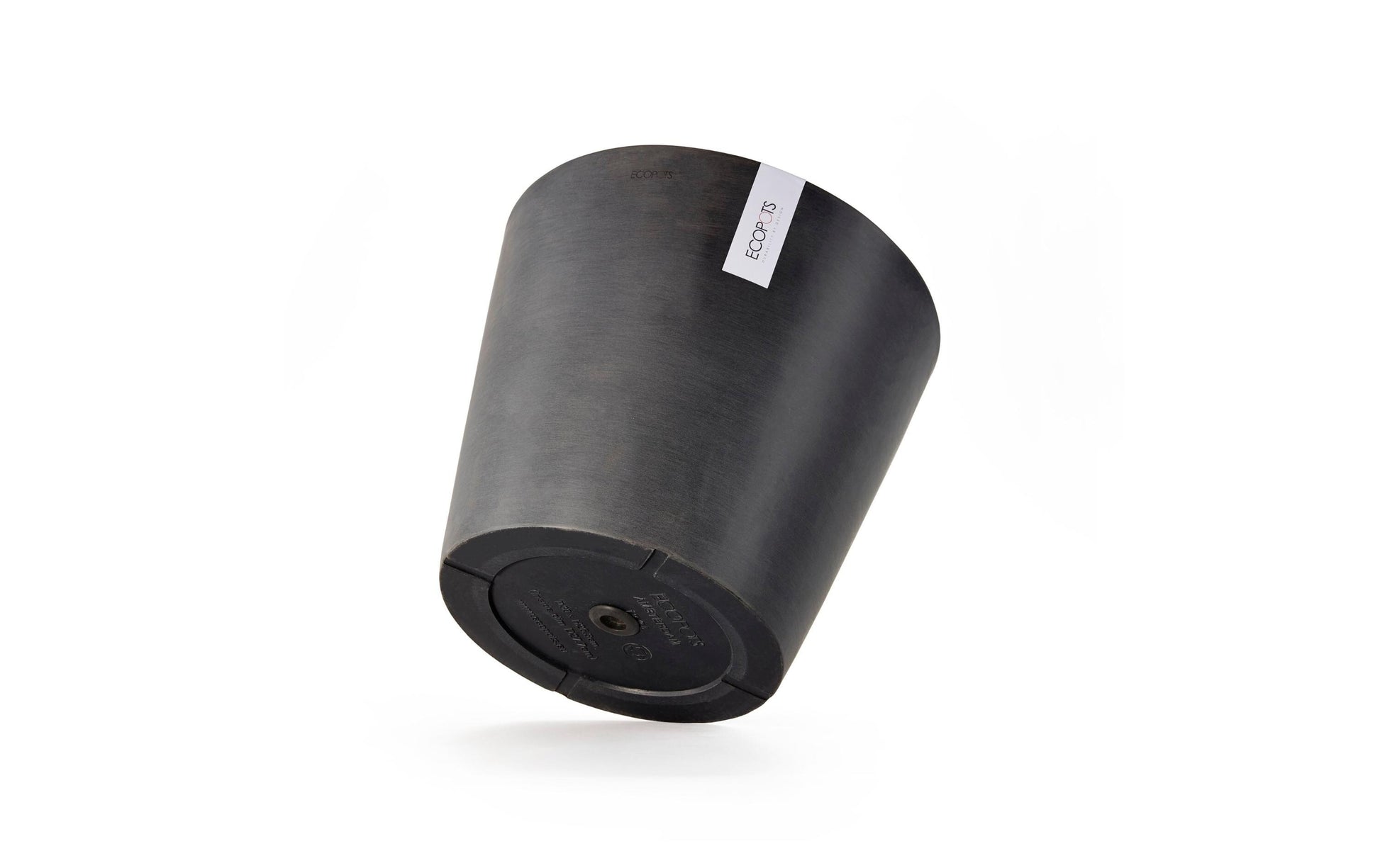 Ecopots Amsterdam Pflanzkübel – Ø 40 × 35 cm – Recycling-Kunststoff, Dunkelgrau