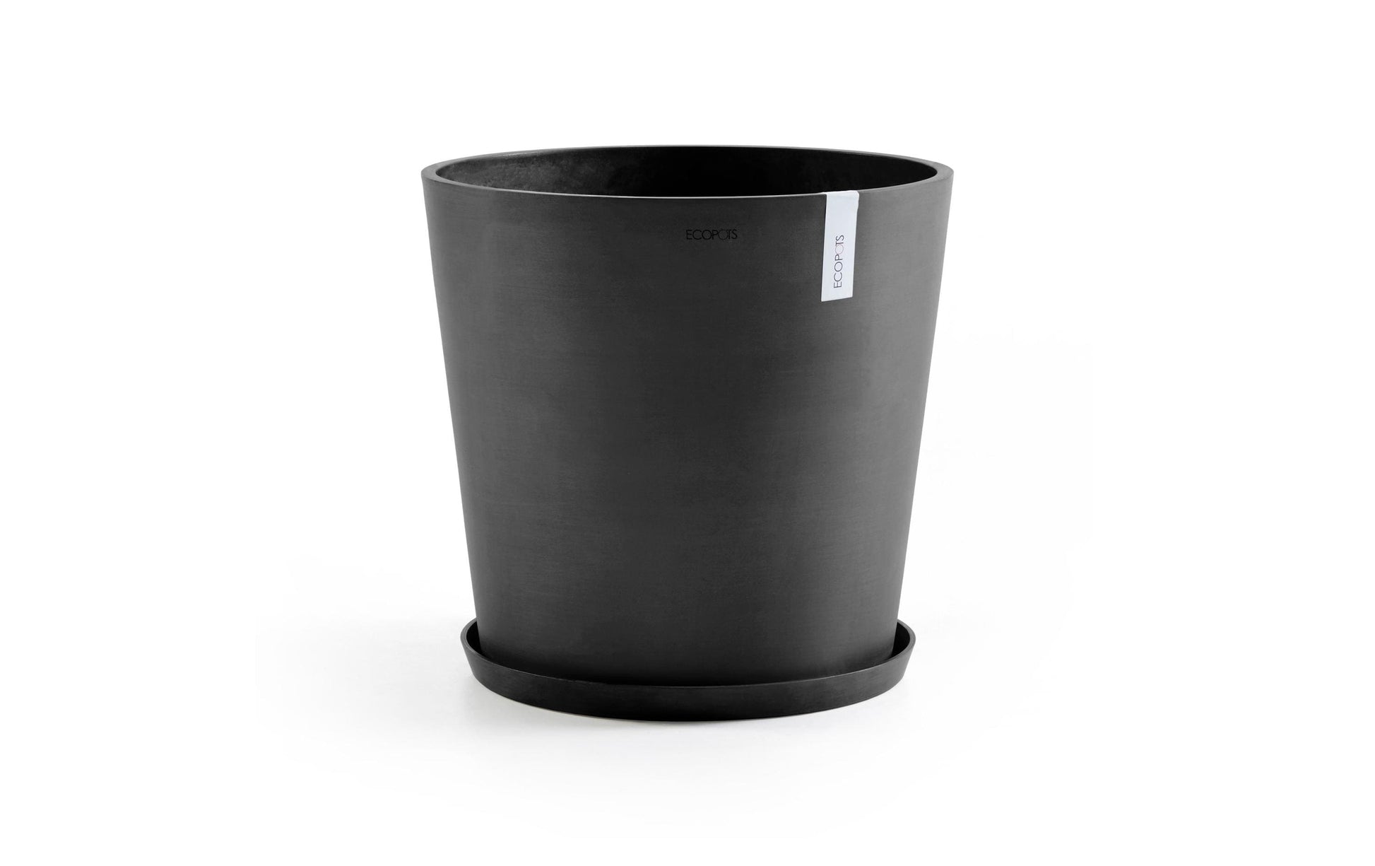 Ecopots Amsterdam Pflanzgefäss – Ø 50 × 43,8 cm – Kunststoff, dunkelgrau