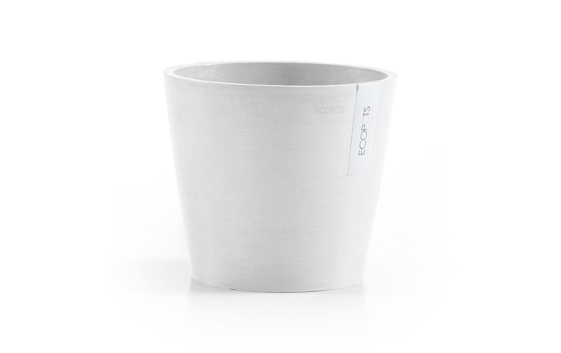 Ecopots Pflanzentopf – Ø 20 × 17,5 cm – Recycling-Kunststoff, Weiss