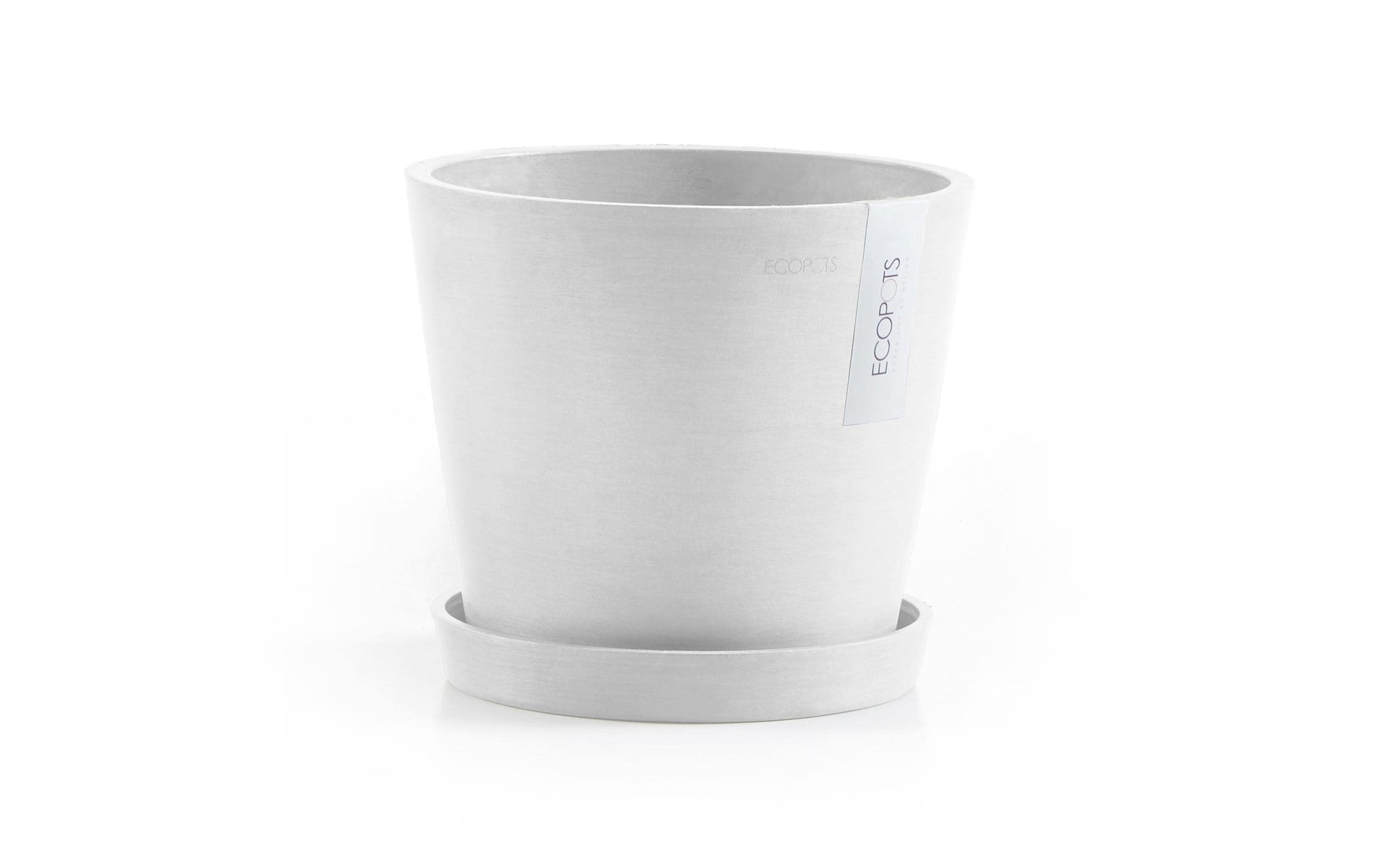 Ecopots Pflanzentopf – Ø 20 × 17,5 cm – Recycling-Kunststoff, Weiss