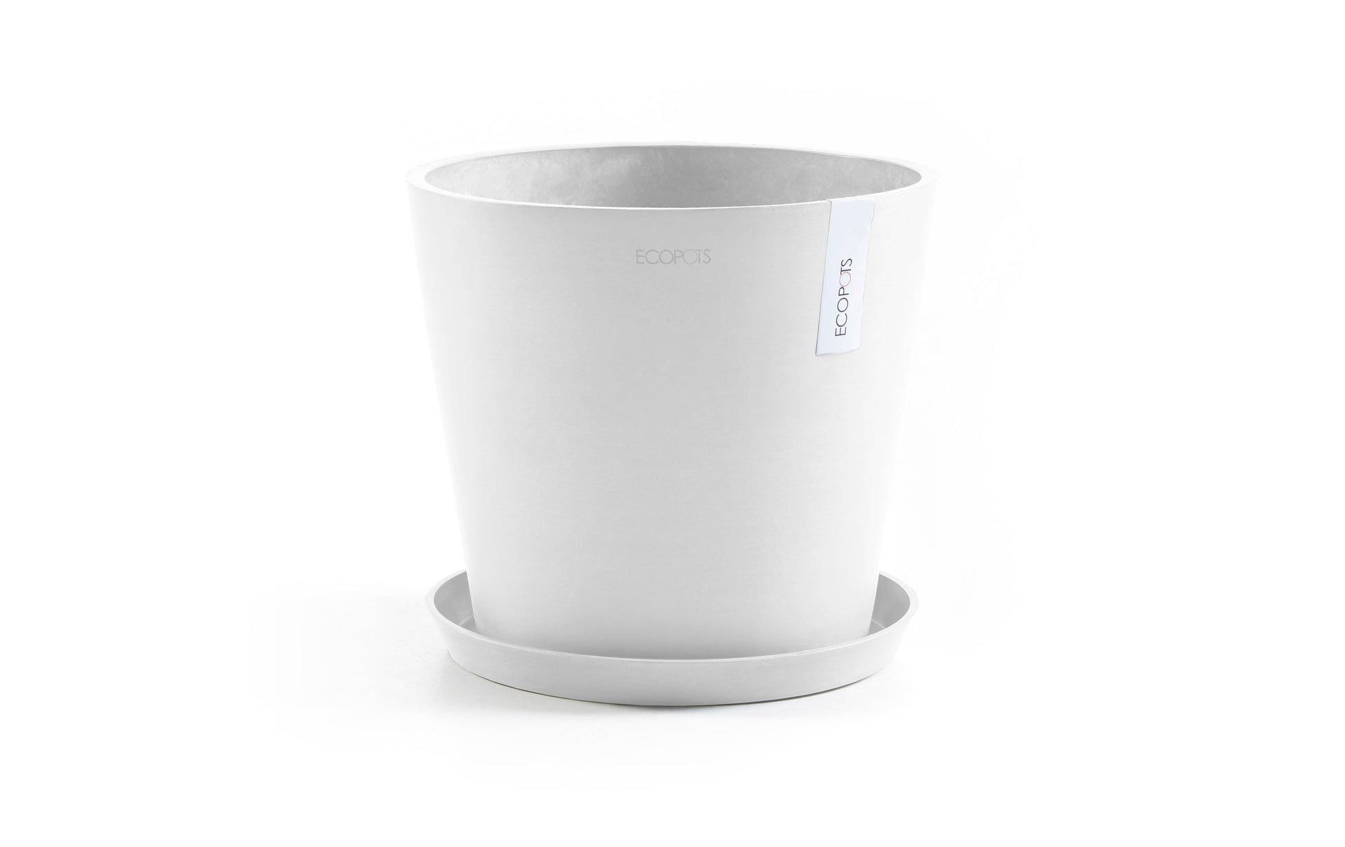 Ecopots Pflanzentopf – Ø 30 × 26,3 cm – Kunststoff, Weiss