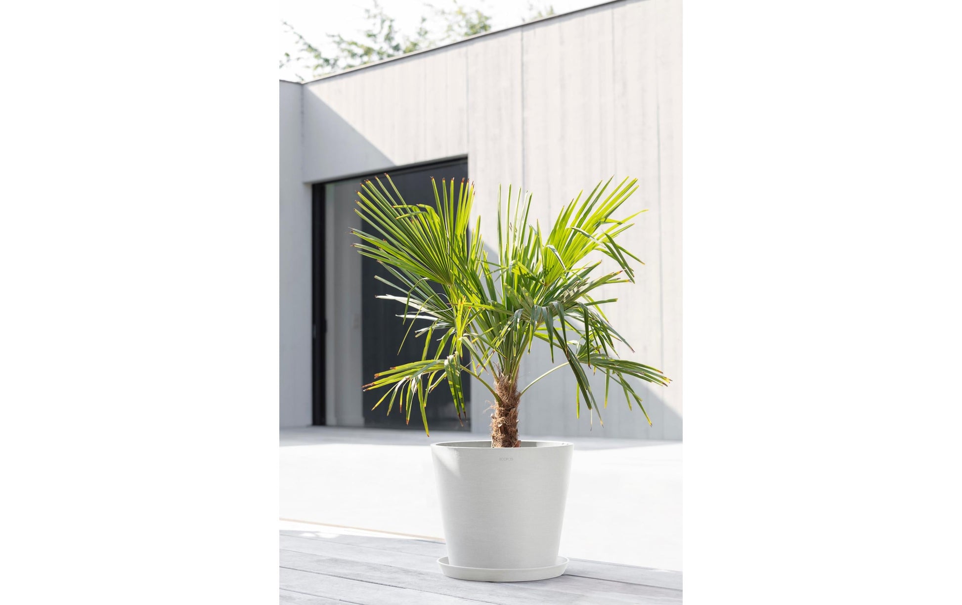 Ecopots Pflanzentopf – Ø 40 × 35 cm – Recycling-Kunststoff, Weiss