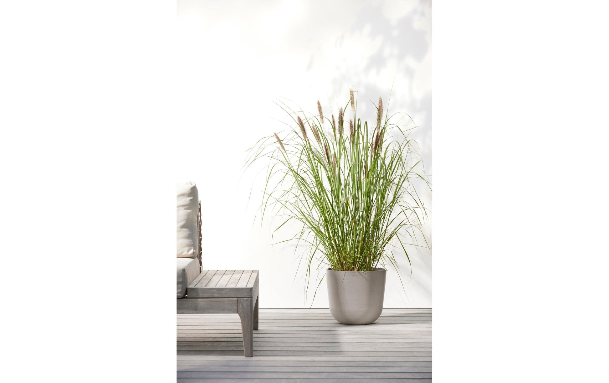 Ecopots Oslo Pflanzentopf – Ø 25 × 21,8 cm – Recycling-Kunststoff, Taupe